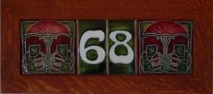 House Numbers with 6x6 Tiles on Each Side - Product Image