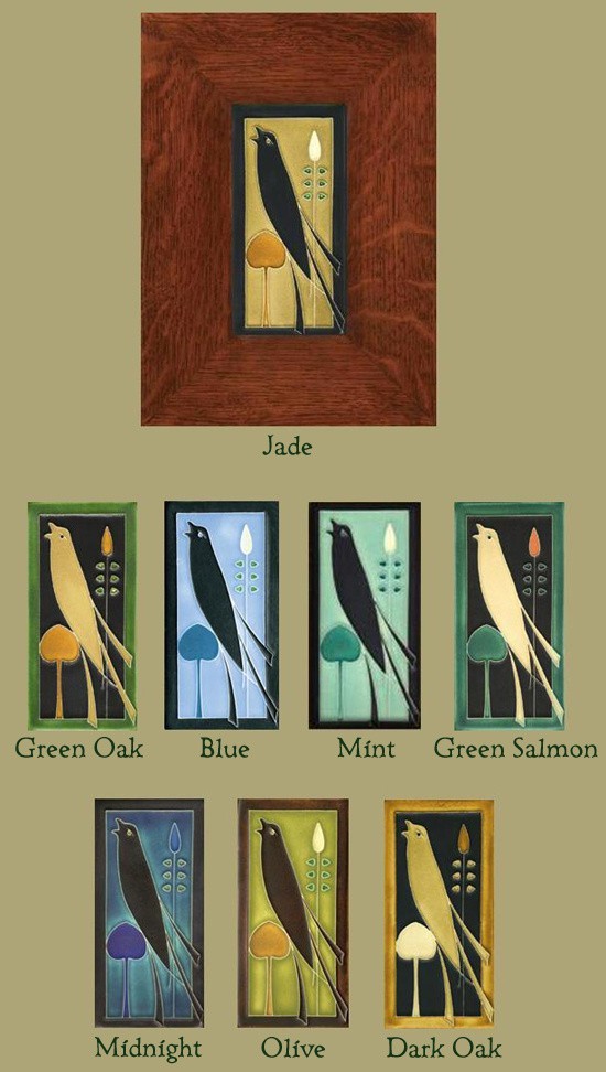 Songbirds Tile Facing Left , Dard Hunter Studios Template