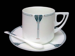 Viennese Pendant Cup & Saucer with Spoon - Product Image