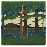 6" single Pine Landscape tile - Product Image