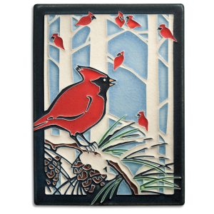 6 x 8 Winter Cardinals