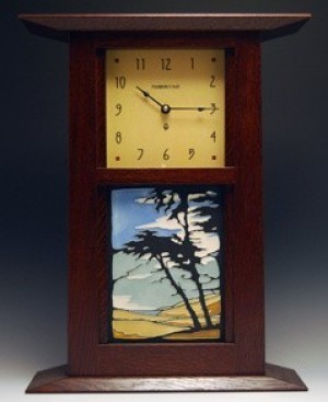 Mantle or Wall Clock with 6" x 8" Tile