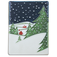 6x8 Snowy Night - Midnight - Product Image