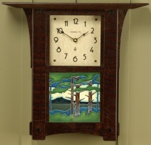 Arts & Crafts 6" Tile Wall Clock - Product Image
