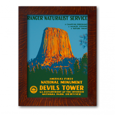 DEVIL'S TOWER NATIONAL MONUMENT, A Poster in the WPA tradition