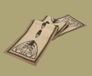 Dard Hunter Peacock Table Runner - Product Image