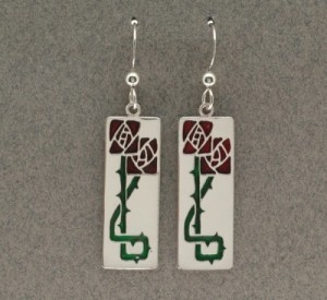 Dard Hunter Sterling Silver & Enamel Jewelry, design #201