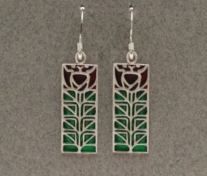 Dard Hunter Sterling Silver & Enamel Jewelry, design #206