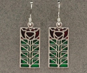 Dard Hunter Sterling Silver & Enamel Jewelry, design #207