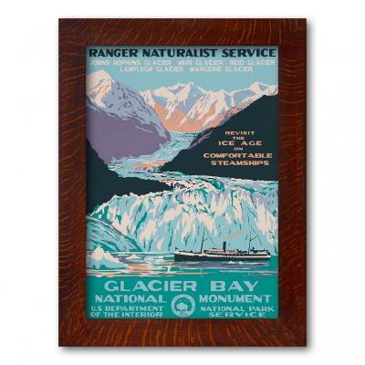 GLACIER BAY NATIONAL MONUMENT, A Poster in the WPA tradition - Product Image