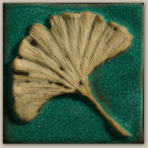 Ginkgo Leaf 4" Tile - Product Image