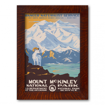 MOUNT MCKINLEY NATIONAL PARK, A Poster in the WPA tradition - Product Image