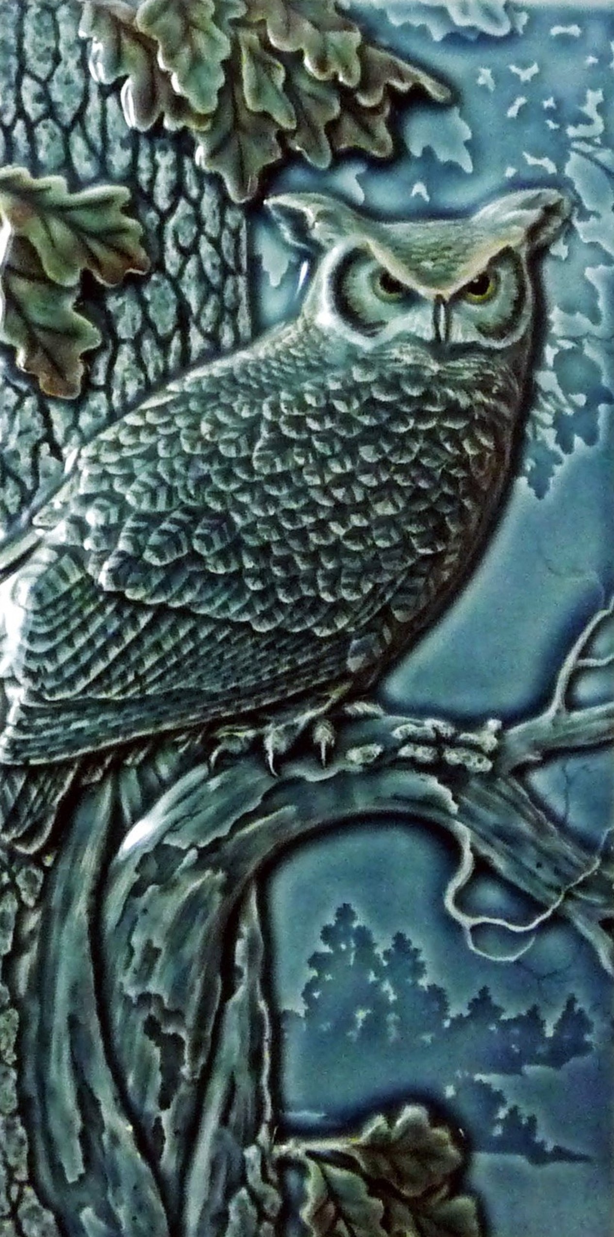 Night Shift 4x8 tile, by John Beasley , Dard Hunter Studios Template