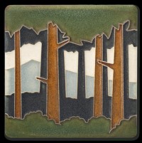 New 4 x 4 Pine Forest by Motawi Tileworks