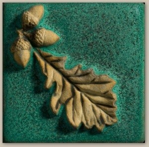 Oak Leaf & Acorns 4" Tile