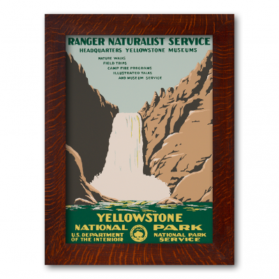 YELLOWSTONE NATIONAL PARK FALLS, Reproduction WPA Poster - Product Image